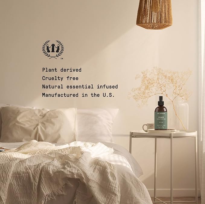 Muse Apothecary Pillow Ritual - Botanical Collection - Calming and Relaxing Pillow Mist, Linen and Fabric Spray - Infused with Natural Aromatherapy Essential Oils - 8 oz, Warm Cedar