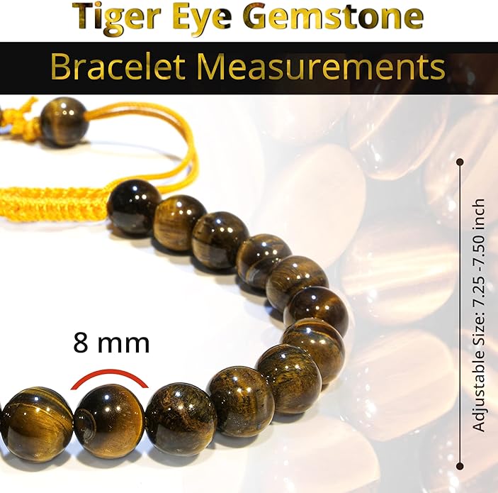 Energy Protection Crystal Handmade Adjustable Bead Bracelet Perfect for Men, Women’s Gift - Gemstone Healing Stretch Bracelet Pulsera Para Hombre Mujer Stocking Stuffer