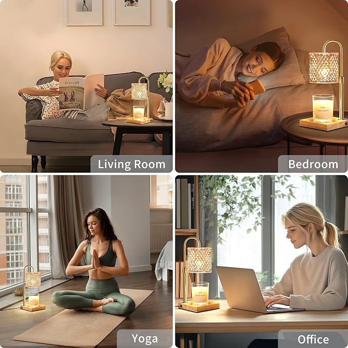 Candle Warmer Lamp with Timer Dimmer Adjustable Height, Lamp Candle Warmer for Jar Candles, Home Decor, for Women Birthday