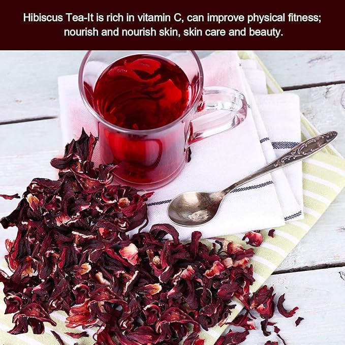 EILIN YHT Hibiscus Flower Tea Bags Jamaica Herbal Roselle Tea 50 Counts x 3Grams