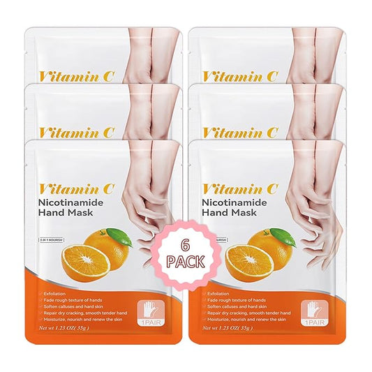 Hand Masks Moisturizing Gloves,6 Pairs Hydrating Hand Peel Masks Gift Set for Dry Cracked Hands Care,Long-lasting and Non-greasy Hand Moisturizer Gloves for Women D