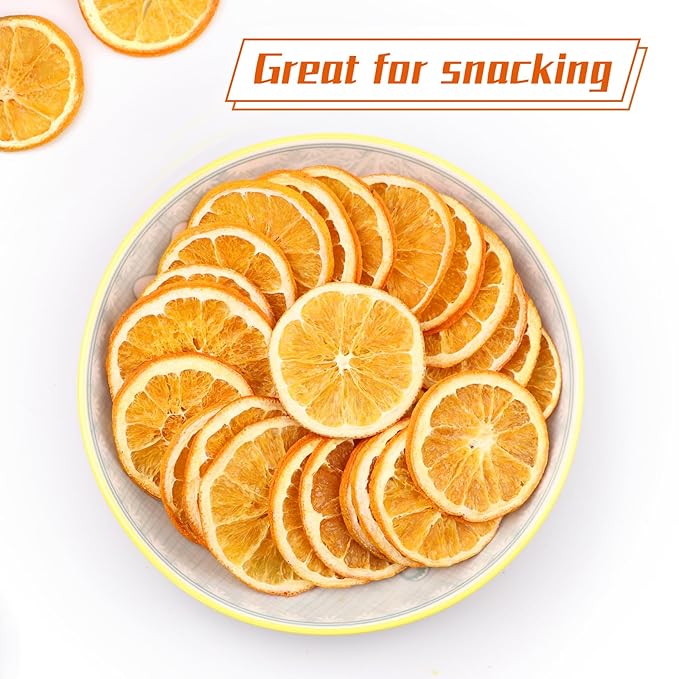 Haomly Dried Orange Slices,7oz(200g), Dehydrated Orange Slices,Natural Dehydrated Oranges For Cocktails for Cocktails/Decor/Candles/Crafts/Cakes/Tea,No Sugar Added,Orange Slices