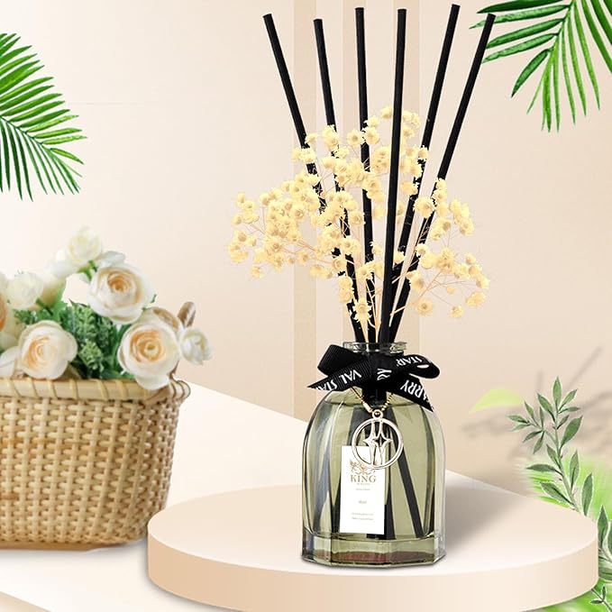 King of Scent Reed Diffuser & Oil Diffuser Sticks with Flower, Aromatherapy, Home & Kitchen Décor,Fragrance and Gifts… B0CHHBGTZQ (Mint)