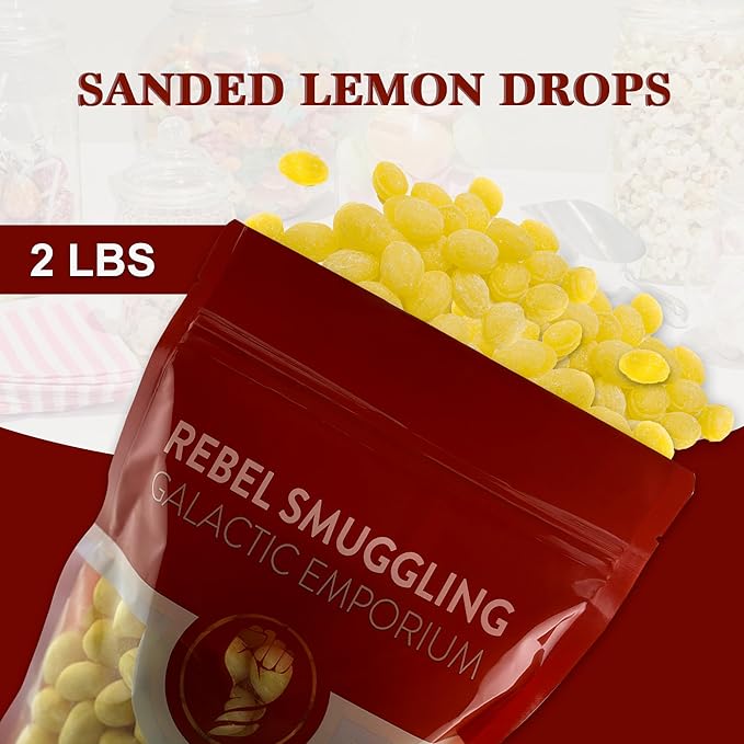 Lemon Drops Hard Candy Bulk 2lbs Bag by Rebel Smuggling Galactic Emporium.