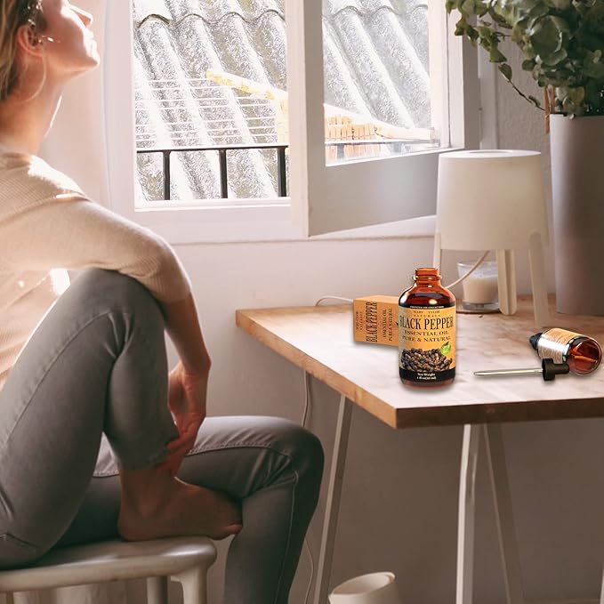 Black Pepper Essential Oil (1 oz), Premium Therapeutic Grade, 100% Pure and Natural, Perfect for Aromatherapy, Diffuser, DIY by Mary Tylor Naturals