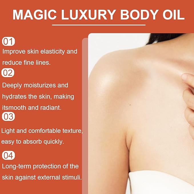 Magic Body Firming Oil, Ultra Hydrating and Firming Skin Magic Luxury Body Oil for Women Full Body Use.It Contains Vitamin E and Plant Essence Glow Oil (1Pcs)