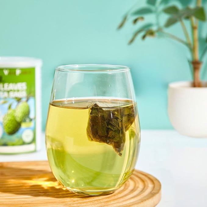 40 Soursop Leaves Tea Bags | Pure Graviola Leaf Tea for Relaxation, Sleep & Detox | Herbal te de Guanabana Tea