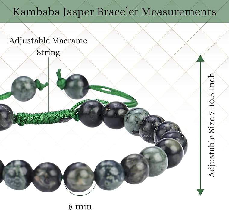 Energy Protection Crystal Handmade Adjustable Bead Bracelet Perfect for Men, Women’s Gift - Gemstone Healing Stretch Bracelet Pulsera Para Hombre Mujer Stocking Stuffer