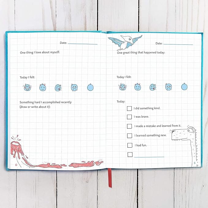 Big Life Journal - Daily Journal for Kids - A Growth Mindset Workbook for Children – Interactive Journal and Goal Planner for Kids – Daily Guided Journal for Children, Blue