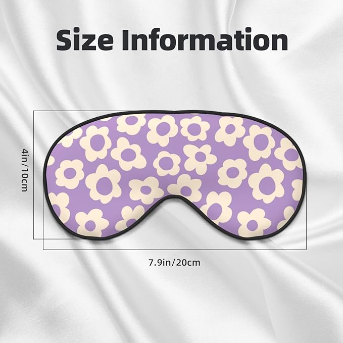 Vintage Groovy Flowers Sleeping Eye Mask Eye Mask for Sleeping Soft Comfort Eye Shade Blackout Eye Cover for Deep Rest Travel Nap Meditation