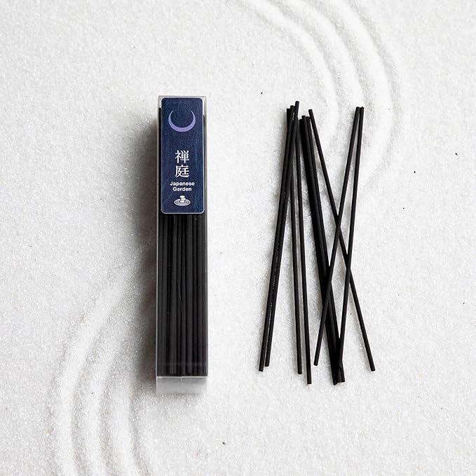 Asayu Japan Low Smoke Incense Sticks - Zen Set (Japanese Garden + Wagiku Chrysanthemum), 40gr (Each Scent 20g), for Yoga, Zen Meditation and Relaxation - Smokeless for Less Irritation