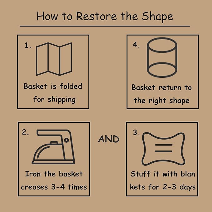 15Dx20H inches Jute Woven Hamper Laundry Basket Wicker Rope Clothes Hamper for Baby Nursery Kids Tall Rattan Blanket Basket in Living Room Bedroom 60L Large Capacity