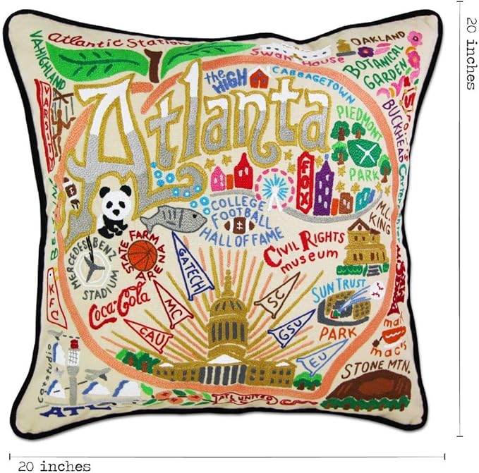 Catstudio Atlanta Embroidered Decorative Throw Pillow