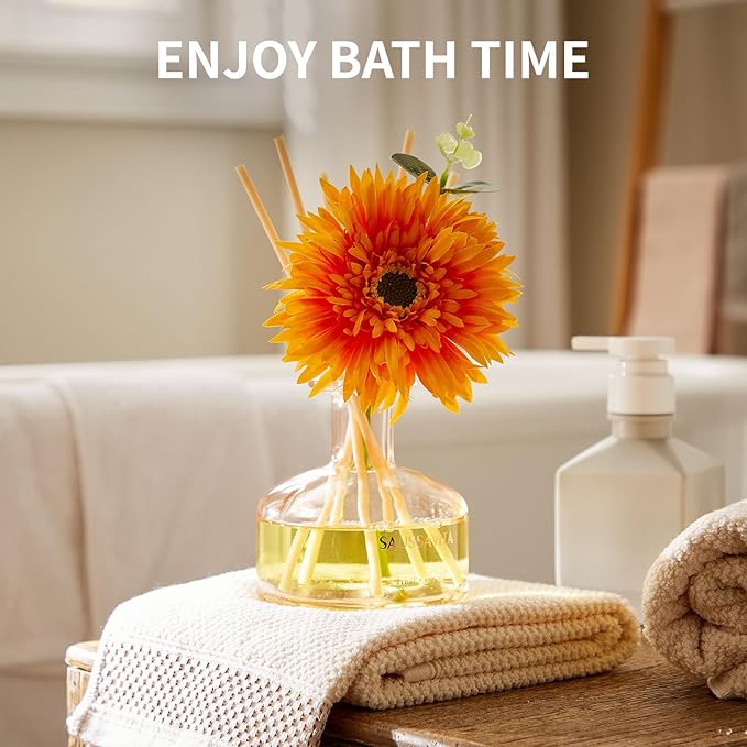 Reed Diffusers Set Grapefruit Scent, 7.10 oz Diffusers for Home with 7 Diffuser Sticks, Reed Diffuser for 120 Days, Perfect for Bathroom, Shelf Decor, Air Fresheners