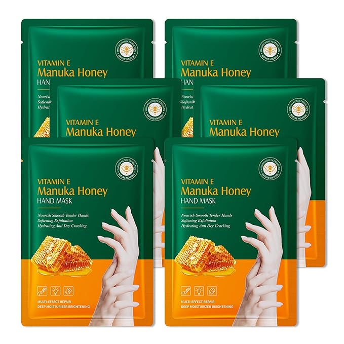 Hand Mask Moisturizing Gloves 6 Pack,Hydrating Hand Mask for Women,Soft Gloves for Dry Cracked Skin G