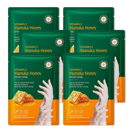 Hand Mask Moisturizing Gloves 6 Pack,Hydrating Hand Mask for Women,Soft Gloves for Dry Cracked Skin G