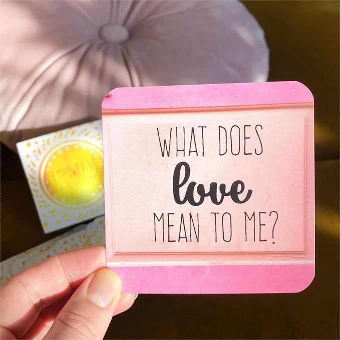 Sunny Present Empowering Questions Cards - 52 Self Care Cards for Mindfulness & Meditation, Writing, or Any Other Process You Choose - The Original Deck