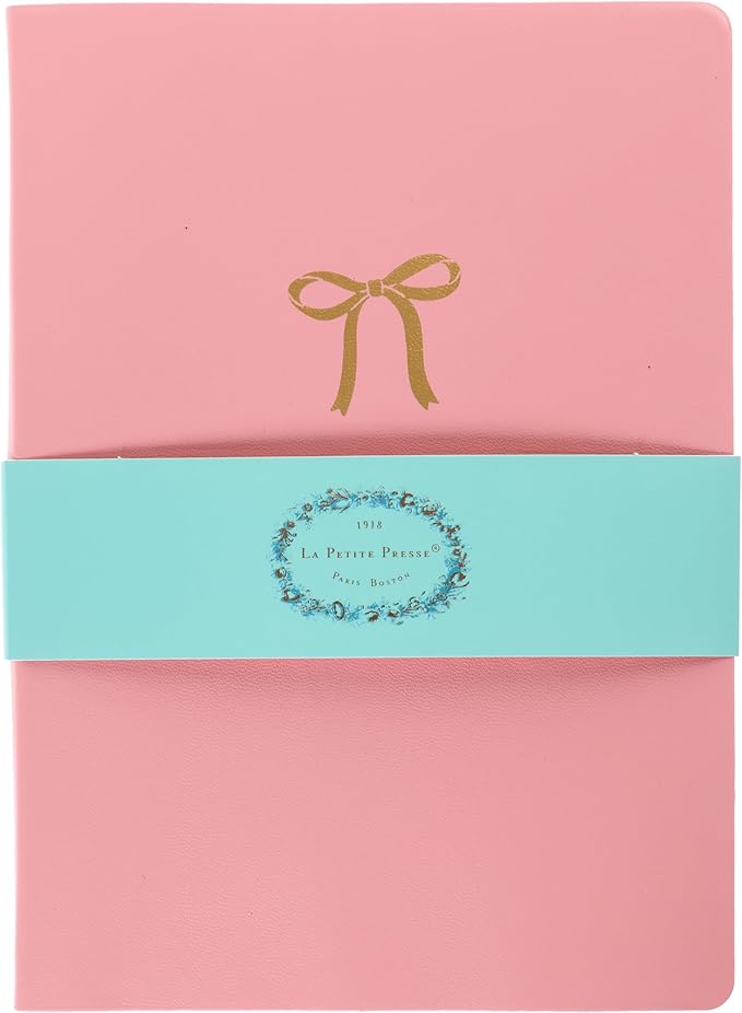 Graphique Pretty Bow Vegan Leather Journal, Diary Notebook for Writing, 192 Lined Pages, La Petite Press Collection, 6” x 8”