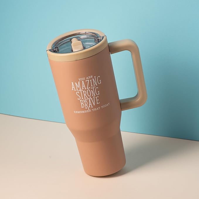 DIVERSEBEE 30 oz Insulated Stainless Steel Tumbler with Lid, Inspirational Birthday Thank You Gifts for Women, Mom, Wife, Girlfriend, Teacher, Her, Nurses, Best Friend, Travel Mug (Mocha)