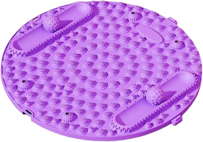 Foot Massage Pad Foot Pressure Point Pad 55 cm Thickened Acupressure Mat Round for Running Office Home Gym Use Lightweight, Violet