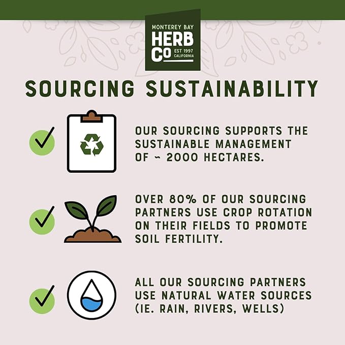 Monterey Bay Herb Co. Egyptian Peppermint Tea, Cut & Sifted | Add to Bath Blends, Oils, Soaps | Make Tea Blends & Seasonings (1/4 Pound)