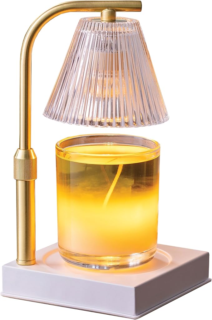 Candle Warmers Etc. Gold Luna Lamp – for Top-Down Warming & Flame-Free Fragrance
