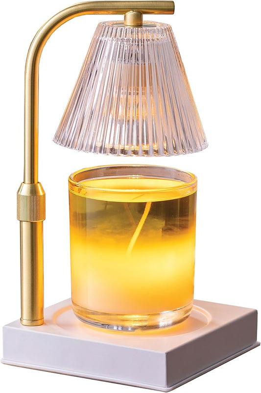Candle Warmers Etc. Gold Luna Lamp – for Top-Down Warming & Flame-Free Fragrance