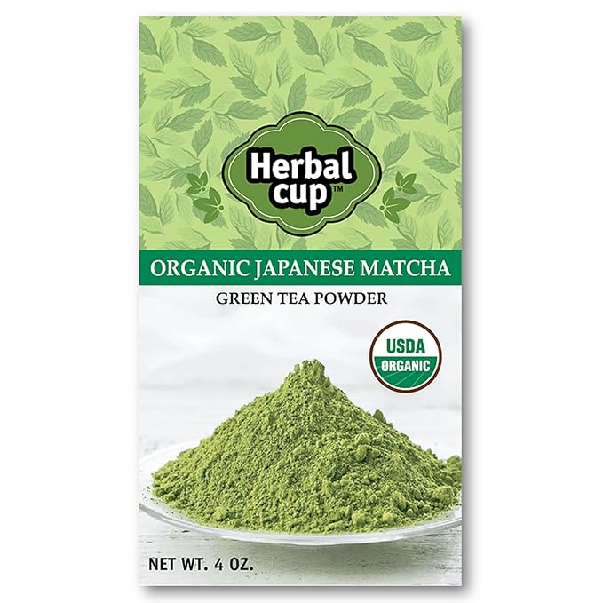 Herbal Cup Tea Organic Japanese Matcha (Matcha Green Tea, 4 Ounce (Pack of 1))