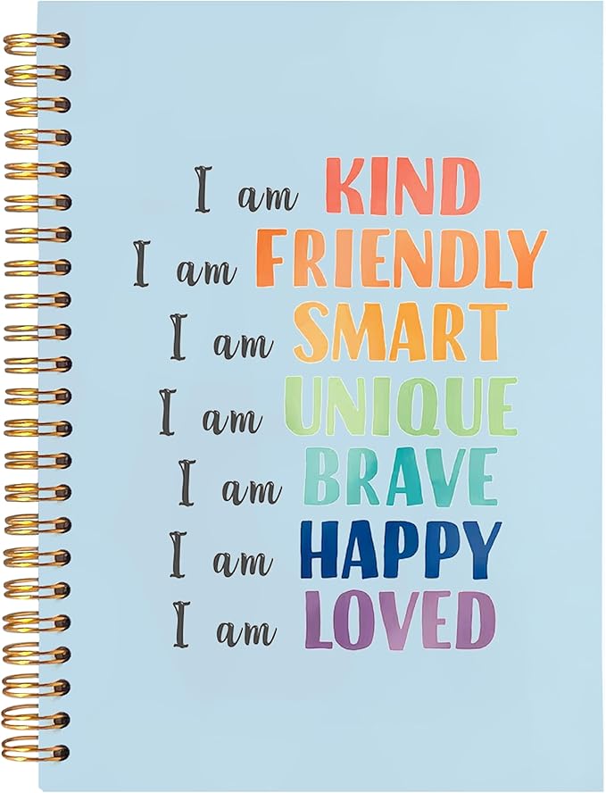 BearCake Notebook Journal, Blue Floral Notebook for Women,Journal for Women, Aesthetic Office Supplies Hardcover Spiral Notebook 5.5x8.3 634