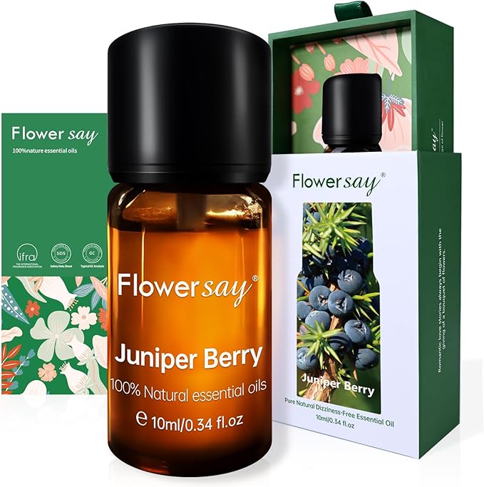 Juniper Berries Essential Oil 0.34Oz - 100% Pure Natural MAX Undiluted Premium Therapeutic Grade Essential Oils for Diffuser/Skin Care/Massage/Hair/Toenails