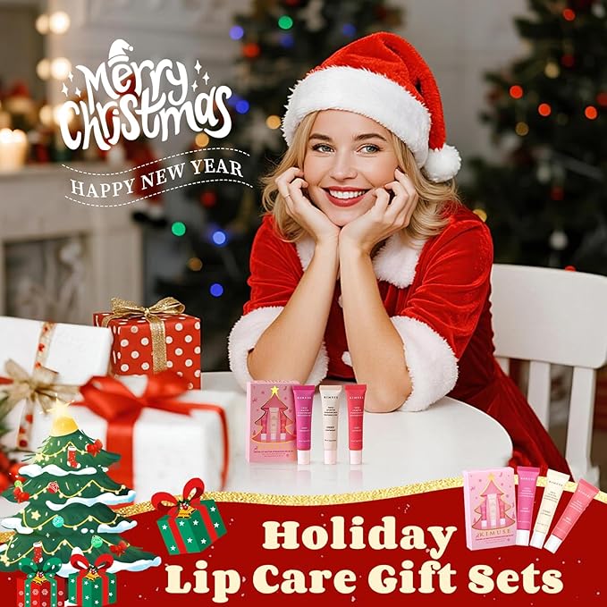 KIMUSE 3 Pack Tinted Lip Butter Hydration Balm, Hydrating Lip Treatment with Hyaluronic Acid & Vitamin E, Moisturizing Lip Balm for Shine & Hydration, Vegan Formula