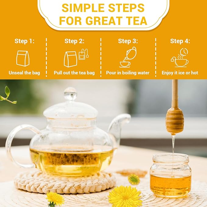 Dandelion Leaf & Root Herbal Tea-Caffeine-free, 50 Teabags