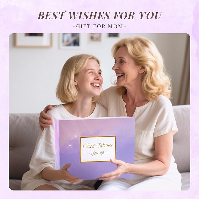 Birthday Gifts for Women Get Well Soon Gifts for Women Hug in a Box Friendship Mothers Day Thank You Gifts Baskets Sister Friend Female Mom Wife Her Girlfriend Coworker Bestie (Purple)
