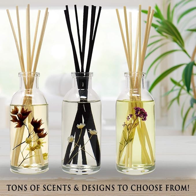 Urban Naturals Black Teakwood Reed Diffuser Oil and Sticks Set Refill | Includes a Free Set of Reed Sticks! Fresh Herbs, Birch, Pear, Sage & Amber Fragrance Notes | 4 oz.