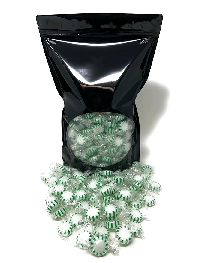 Halloween Spearmint Starlights Hard Candy Mints - 3 lbs - Spearmint Flavored Old School Disks Classic Hard Candies - American Vintage Candy Bulk Assortment - Individually Wrapped, 48 oz.
