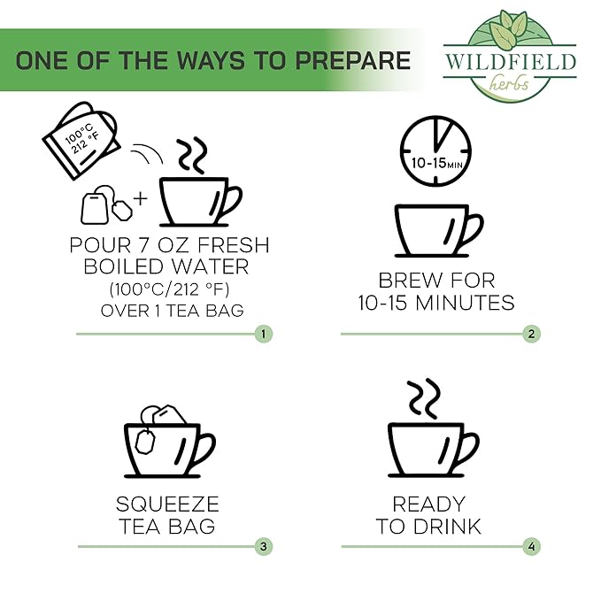 50 Bags Broadleaf Plantain Leaf Herb Tea (Plantago Majoris Folia) Plantain Leaves Tea - 50 Count 1.5 g Bags Llanten