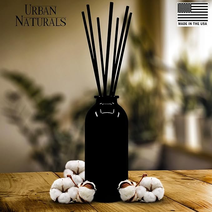 Urban Naturals Crisp White Linen Reed Diffuser Gift Set | with Citrus, Ozone, Ylang-Ylang, Lilies & Sandalwood Notes for a Fresh, Clean Cotton Smelling Home
