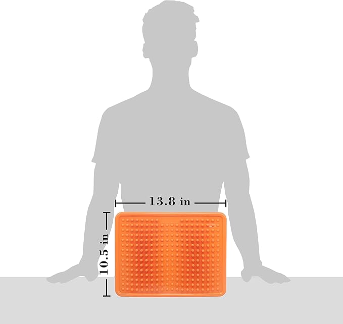 Foot Massager Mat, Acupressure Relaxation Reflexology Mat for Plantar Fasciitis, Heel, Arch Pain & Stress (Orange)