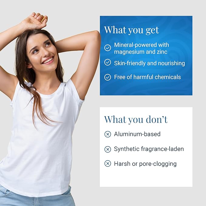 Ancient Minerals Natural Deodorant Cream – Eucalyptus & Mint Scent, Aluminum-Free, Vegan Deodorant for Women and Men with Magnesium, Zinc & Vitamin E, for Sensitive Skin, 2 oz