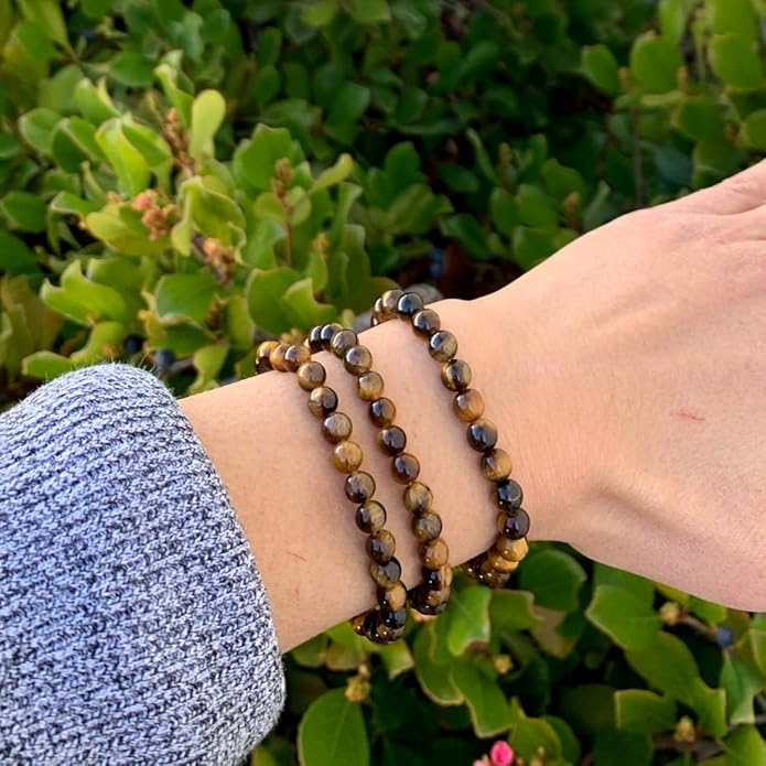 Adabele 1pc Natural Stretch Gemstone Bracelet 6mm (0.24 Inch) Bead 7" 7.5" 8 inch Healing Crystal Quartz Energy Chakra Jewelry Women Birthday Gift