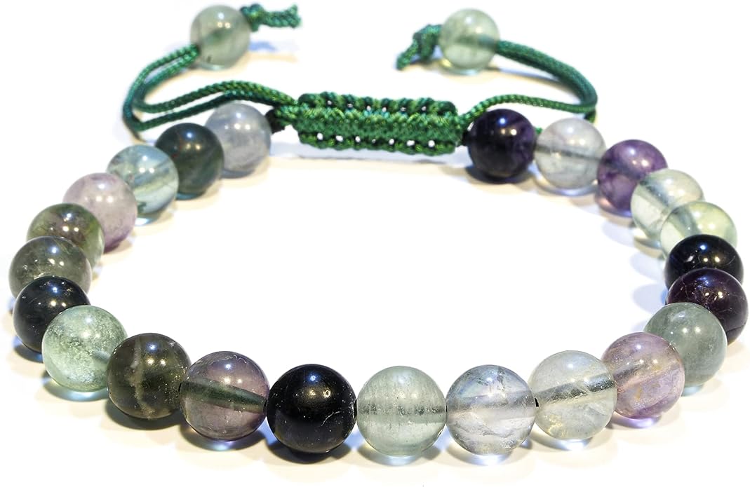 Energy Protection Crystal Handmade Adjustable Bead Bracelet Perfect for Men, Women’s Gift - Gemstone Healing Stretch Bracelet Pulsera Para Hombre Mujer Stocking Stuffer