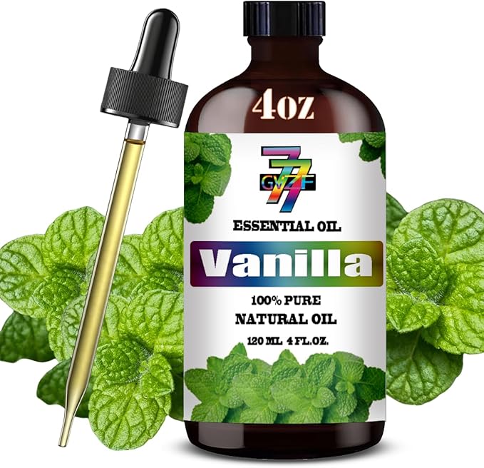 Vanilla Essential Oil (4 oz/120 ml) — Vanilla Oils for Aromatherapy, diffusers, humidifiers, Home fragrances, DIY Skincare, soap Making, DIY Candle Making, Relaxation, Yoga, and Meditation