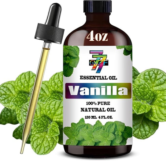 Vanilla Essential Oil (4 oz/120 ml) — Vanilla Oils for Aromatherapy, diffusers, humidifiers, Home fragrances, DIY Skincare, soap Making, DIY Candle Making, Relaxation, Yoga, and Meditation