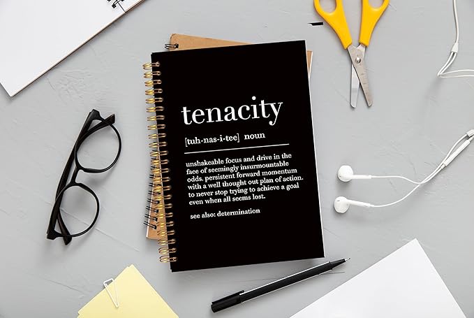 Inspirational Spiral Notebook,Inspirational Journal,Inspirational Journal for Women Men Writing,Grit Spiral Notebook 8.3×5.5 Inch