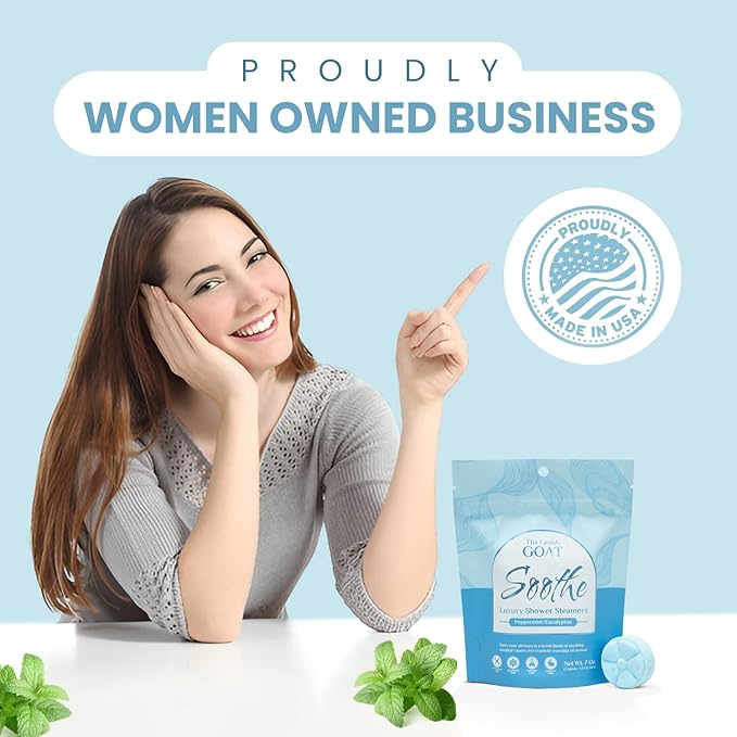 TLG Soothe Shower Steamers Aromatherapy 7 Pack – USA Made with Extra Menthol, Peppermint & Eucalyptus – Shower Bomb for Relaxation, Stress & Sinus Relief – Gift for Men & Women