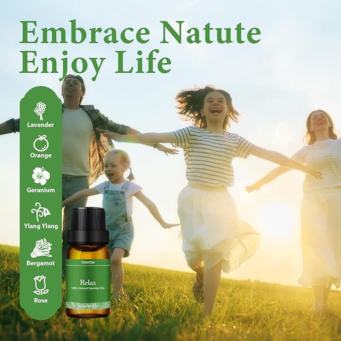 Essential Oils Blends Set for Diffusers for Home, Aromatherapy Diffuser Oil Scents - Calming, Sweet Dreams, Immunity, Relax, Mood, Fresh Air, Fragrance Oils for Diffusers, Massage, for Halloween6*10ML