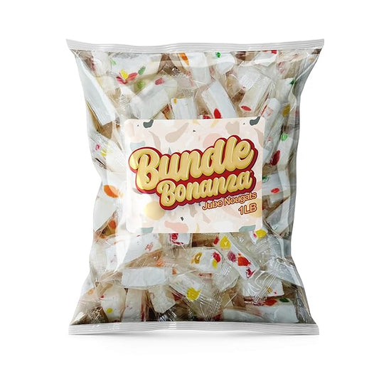 Jubes NOUGATS - 16 oz - Individually Wrapped Soft Fruity Nougats W/Bundle Bonanza Candy
