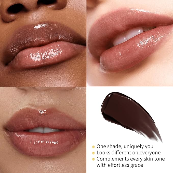 Honey Lipstick Tinted Lip Balm - Sheer Hydrating Lipstick for All Skin Tones - Moisturizing Lip Color, Nourishing Lip Balm with a Hint of Natural Black Cherry Tint