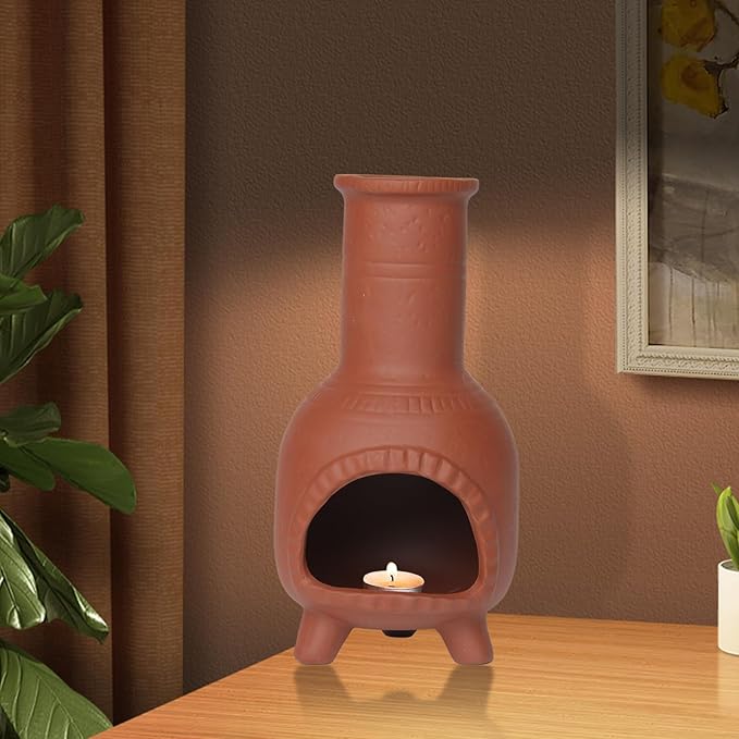 Handmade Ceramic Palo Santo Burner, Palo Santo Holder, Small Chimney for Burning Incense Cones, Sticks and Sage, Meditation Yoga Smudge Bowl, Chimeneas Incense Holder, Energy Purification