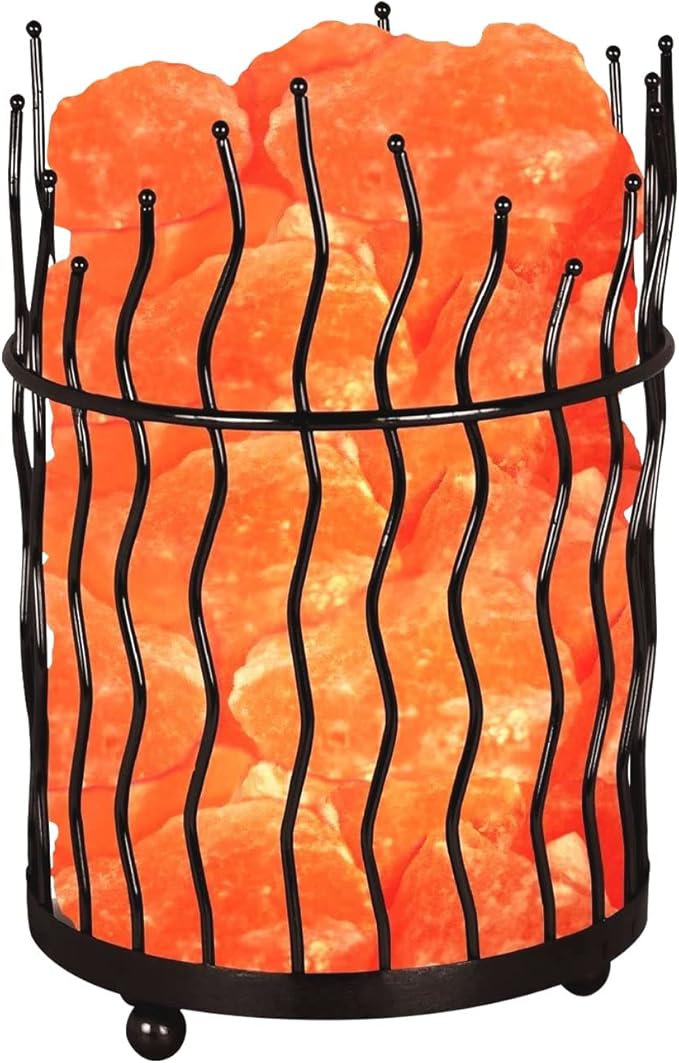 Himalayan Glow Salt Lamp - Multi-color USB Himalayan Salt Lamp with Dimmer Control | LED Bulb | Plastic Base | Amber Glow, Idle for Gift, Decor & Desk